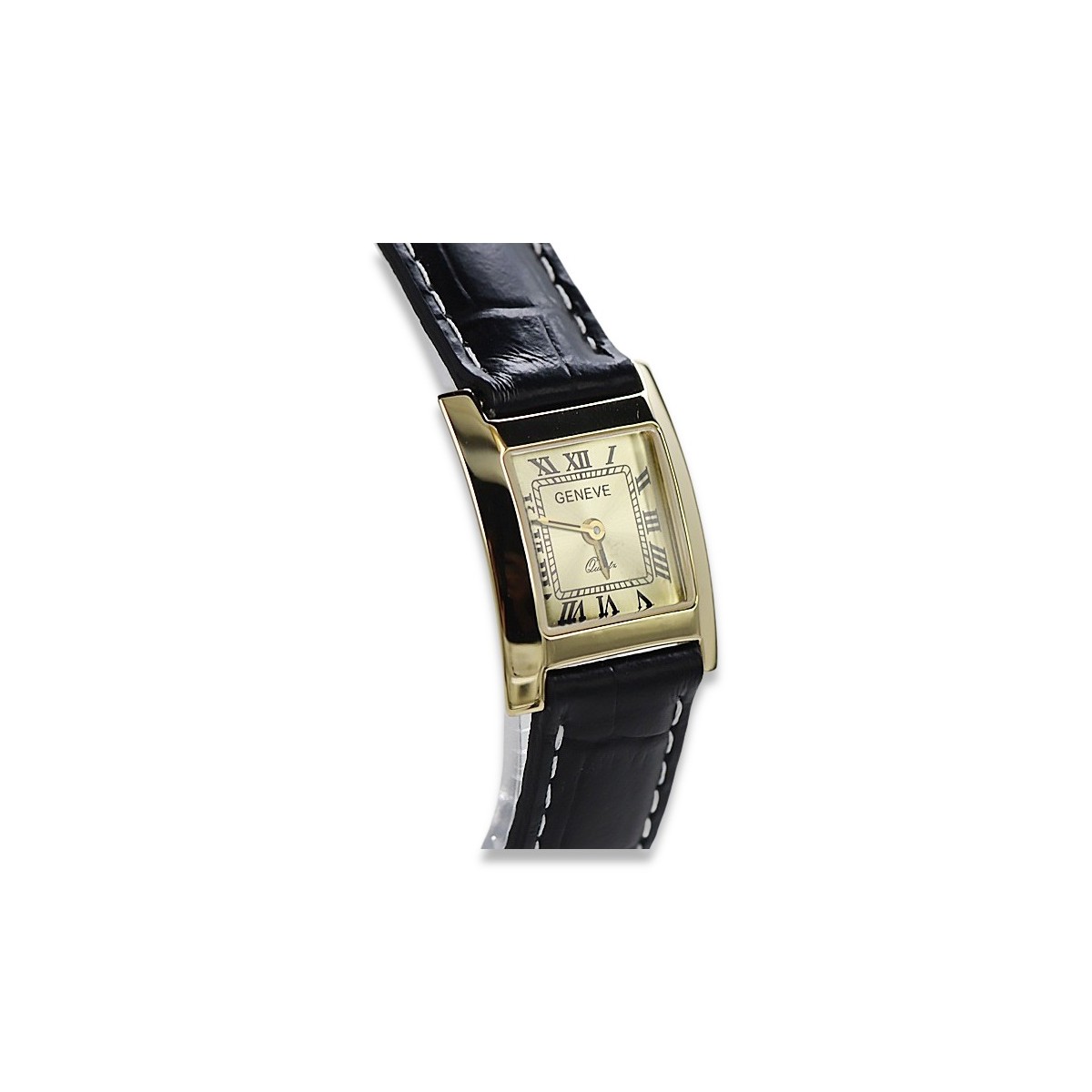 Gold men's watch Geneve ★ zlotychlopak.pl ★ Gold purity 585 333 Low Price!