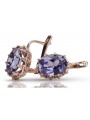 Vintage silver rose gold plated 925 Alexandrite Ruby Emerald Sapphire Aquamarine Zircon ... earrings vec079rp