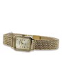 copie de la montre italienne Geneve Lw055y & lbw004y en or avec bracelet pour femme 14 carats