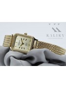 copie de la montre italienne Geneve Lw055y & lbw004y en or avec bracelet pour femme 14 carats