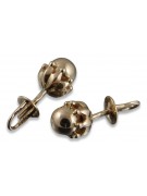 "Timeless 14K Rose Gold Vintage Ball Earrings, No Stones" ven162