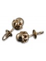 "Timeless 14K Rose Gold Vintage Ball Earrings, No Stones" ven162