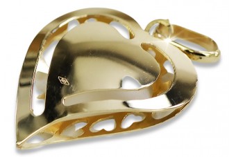 Итальянский желтый 14к золото Мария медальон икона кулон pm017y