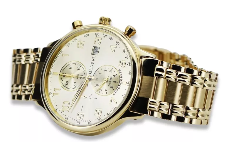 reloj de oro 14k 585 con pulsera Geneve mw005ydg&mbw006y