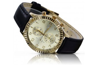 Italien Jaune 14k 585 or Montre Genève homme mw007y