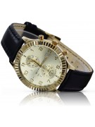 Gold men's watch Geneve ★ zlotychlopak.pl ★ Gold purity 585 333 Low Price!