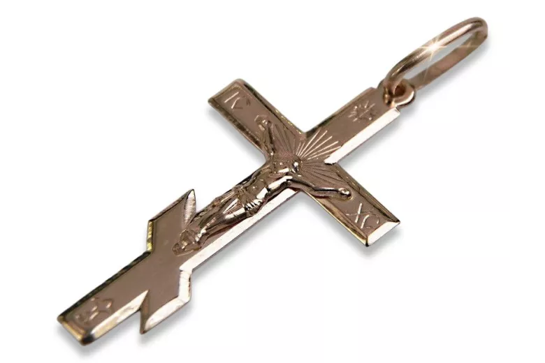 Orthodoxes Goldkreuz ★ russiangold.com ★ Gold 585 333 Niedriger Preis