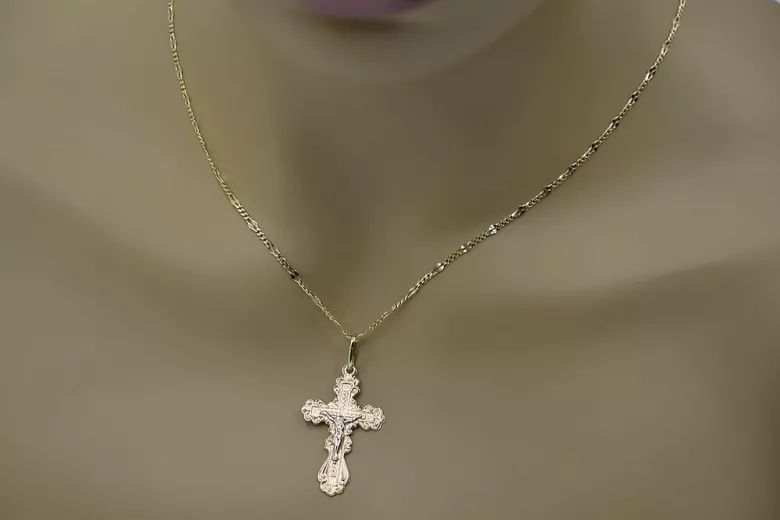 Croix ★ orthodoxe d’or russiangold.com ★ or 585 333 Prix bas