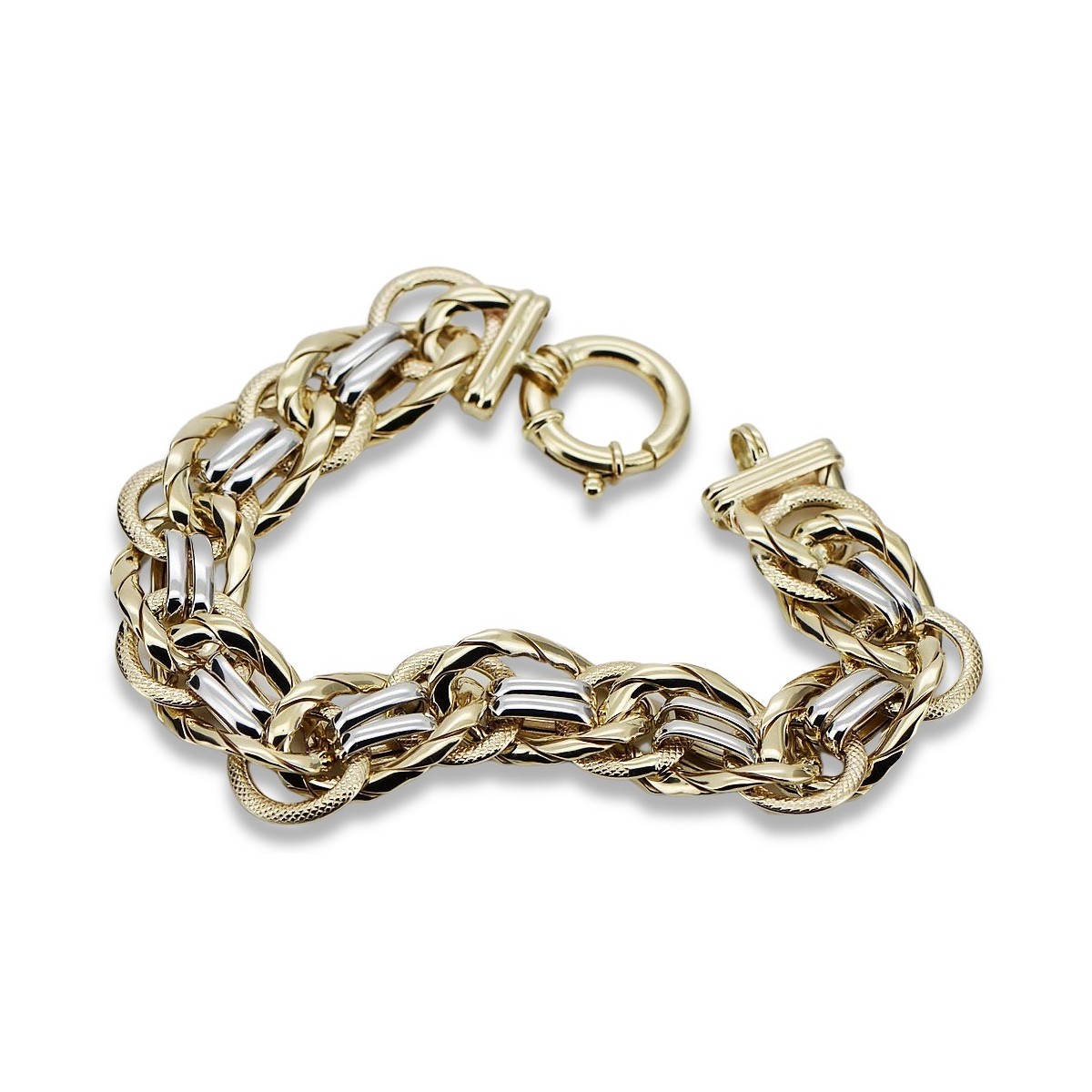 Bracelet italien jaune 585 or 14k cfb009yw