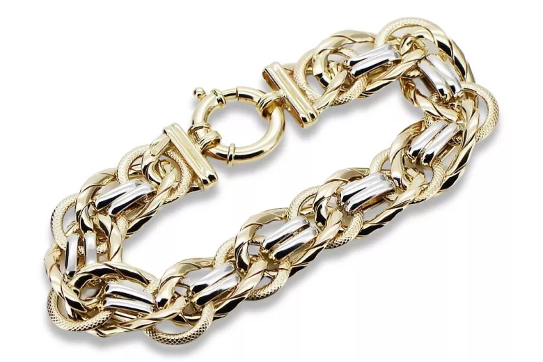 Bracelet italien jaune 585 or 14k cfb009yw