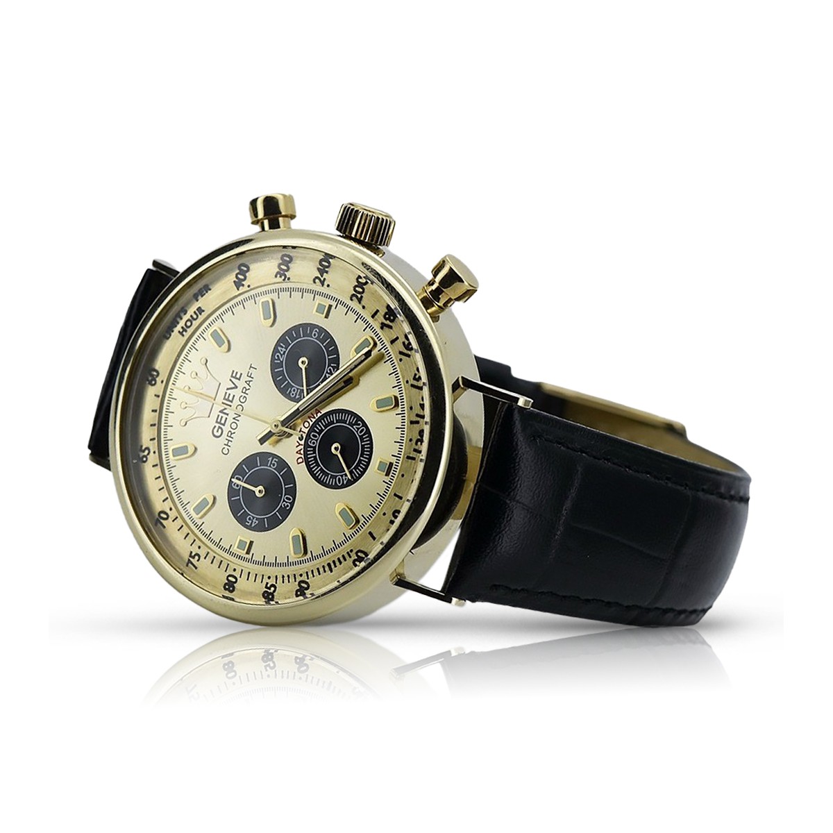 Reloj de hombre amarillo 14k 585 oro Geneve mw012y-gb