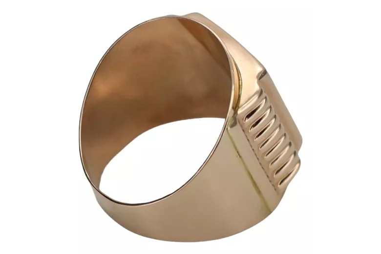 Ruso rosa rosa 14k 585 oro Sello de hombre csc004r