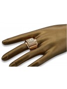 Rose russe rose 14k 585 or Chevalière pour homme csc004r