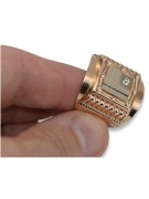 Ruso rosa rosa 14k 585 oro Sello de hombre csc004r