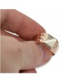 Vintage rose pink 14k 585 gold Men's signet csc017r