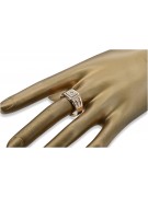 Ruso rosa rosa 14k oro 585 Anillo de sello para hombre csc018r