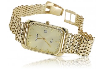 Gelbe Herrenuhr aus 14 Karat Gold mit Armband Geneve mw001y&mbw004y