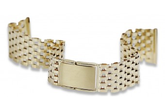 Italian yellow man's 14k 585 gold watch bracelet mbw005y