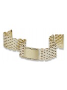 Italian yellow man's 14k 585 gold watch bracelet mbw005y