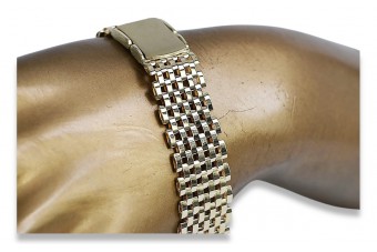 Złota bransoleta 14k 585 do zegarka męskiego mbw005y