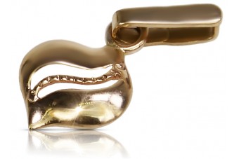 "Wisior Vintage Liść z Różowego Złota 14k 585 Bez Kamieni - Oryginalny Wyrób" vpn005