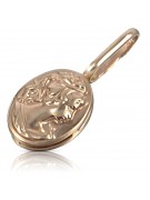 "Camea Pendatif en Or Rose 14k 585 Vintage, Pas de Pierres d'Accent" vpn007