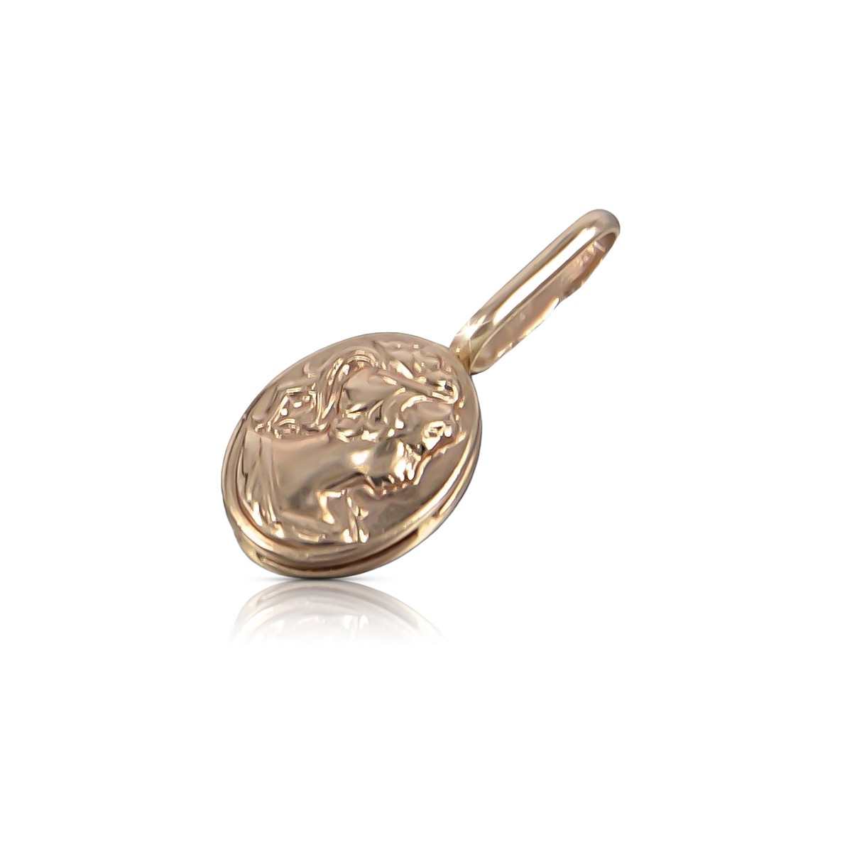 "Camea Pendatif en Or Rose 14k 585 Vintage, Pas de Pierres d'Accent" vpn007