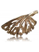 "Bijou unique: Pendentif feuille en or rose 14 carats 585 vintage, Pas de pierres" vpn015