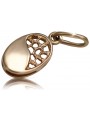 No Stone Vintage Leaf Pendant in Original 14K Rose Gold vpn027