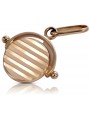 "No Stones, Pure 14K Rose Gold - Vintage Circle Pendant" vpn032