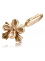 "Authentic Vintage 14K Rose Gold Flower Pendant without Stones" vpn043