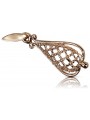 "Pendentif Feuille d'Or Rose 14 carats 585 Vintage, Pas de Pierres Incluses" vpn082