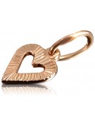 "Original Vintage 14K Rose Gold Heart Pendant, No Stones Included" vpn087