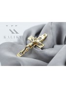 Cruce catolică din aur 14k 585 pandantiv cu cruce din aur galben Isus ctc028y