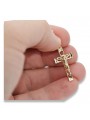 Croix catholique en or 14k 585 pendentif croix avec Jésus or jaune ctc028y