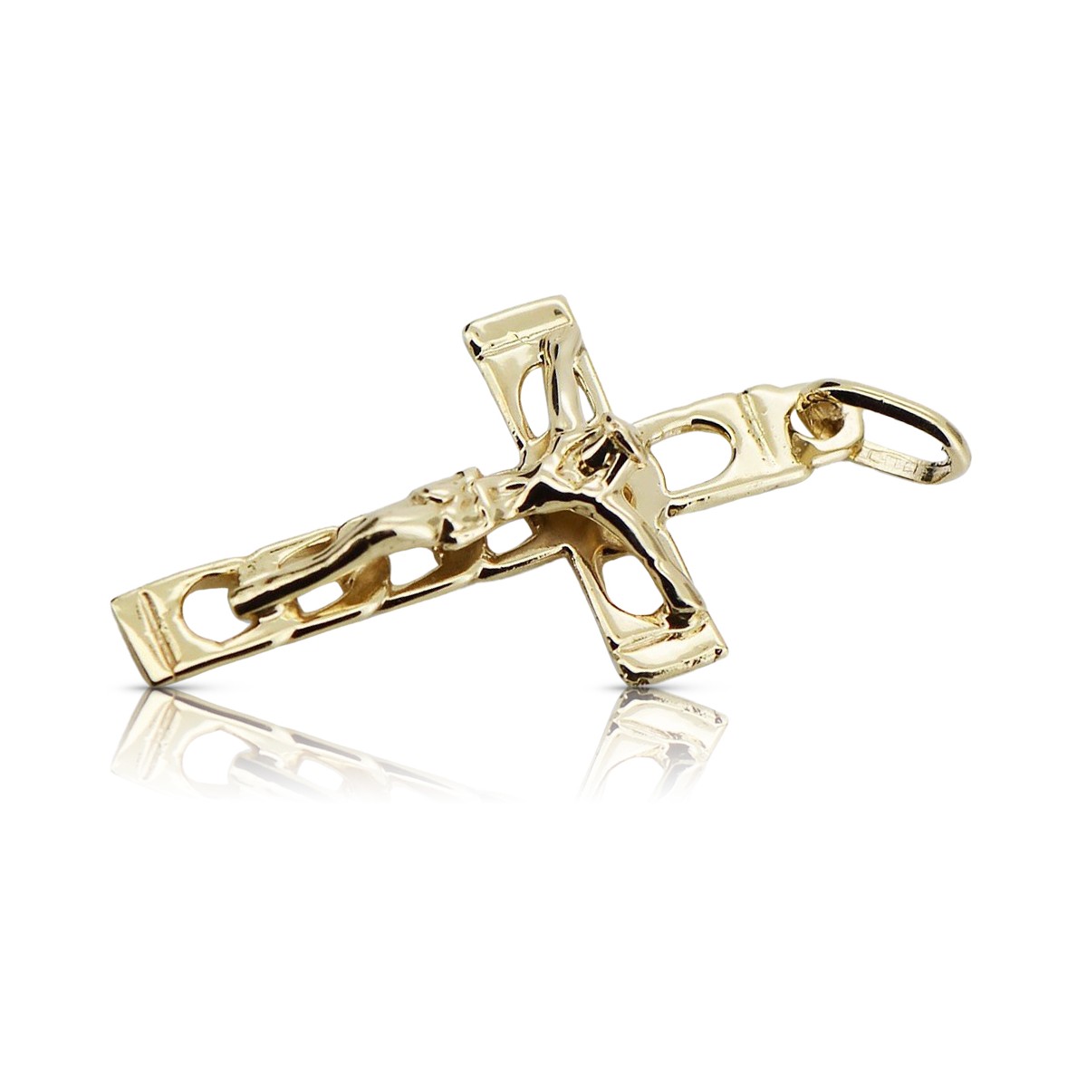 Golden Catholic Cross ★ russiangold.com ★ Gold 585 333 Low price