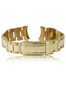 Yellow 14k gold man's Rolex style watch bracelet mbw017y