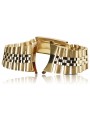 Yellow 14k gold man's Rolex style watch bracelet mbw018yo