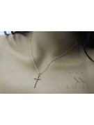 копія золотого хрестика з ланцюжком 14k 585 ancra візерунок ctc012y&cc084y