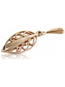 Vintage silver rose gold plated 925  Vintage leaf pendant vpn081rp