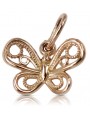 "Papillon d'Or Rose 14 Carats 585 Vintage, Pas de Pierres" vpn062