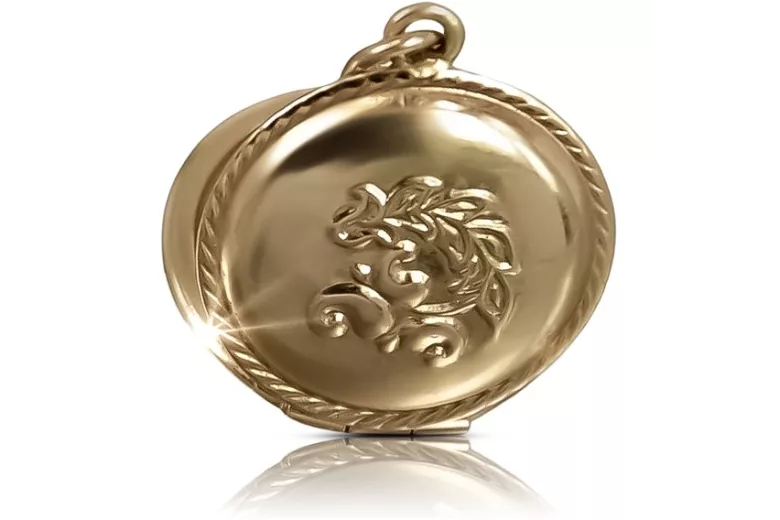 "Pendentif d'Époque en Or Rose 14k 585, Sans Gemmes" vpn001