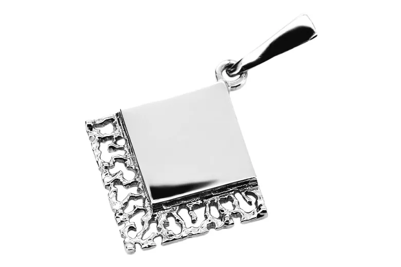 Argent soviétique russe 925 URSS Pendentif feuille vintage vpn041s