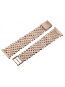 Pulsera de reloj de hombre rosa rosa rusa 14k 585 de oro mbw003r