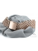 Pulsera de reloj de hombre rosa rosa rusa 14k 585 de oro mbw003r