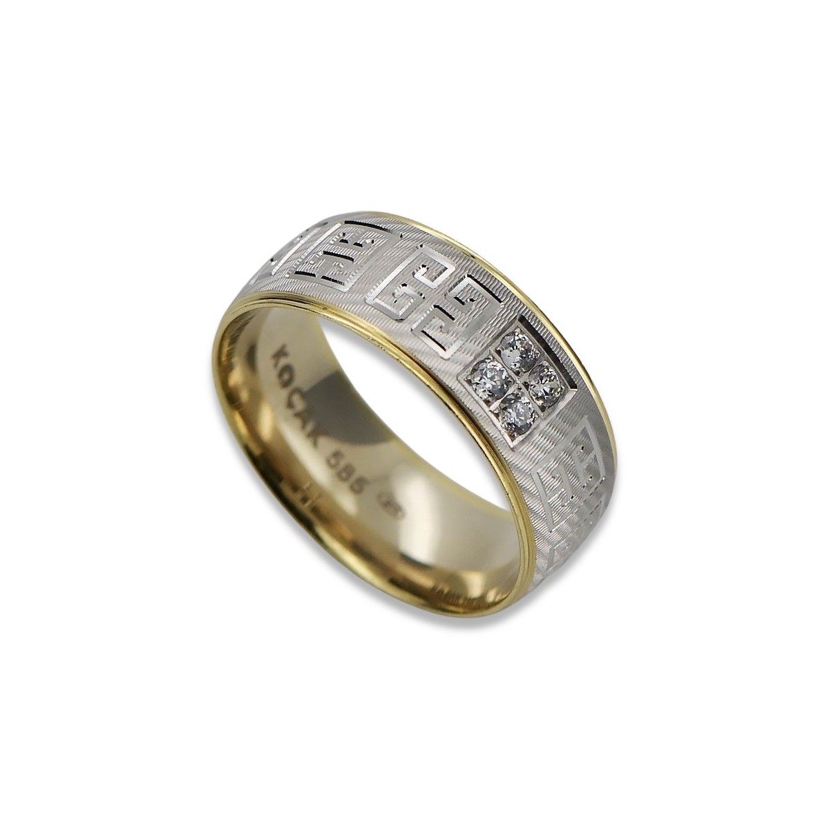 Soviético 14k 585 oro Ruso anillo de oro rosa vrn001