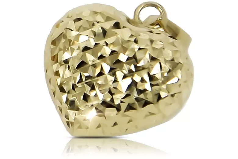 Colgante ★ de corazón de oro zlotychlopak.pl ★ Muestra de oro 585 333 precio bajo