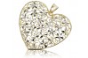 Frumoasă pandantiv în formă de inimă din aur alb galben 14k, import Italia cpn002yw