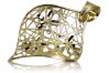 "Elegante joyería de oro de 14 quilates con diseño moderno de hoja en oro amarillo y blanco" cpn005yw