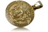 Pendentif grec moderne en or jaune 14 carats cpn049y